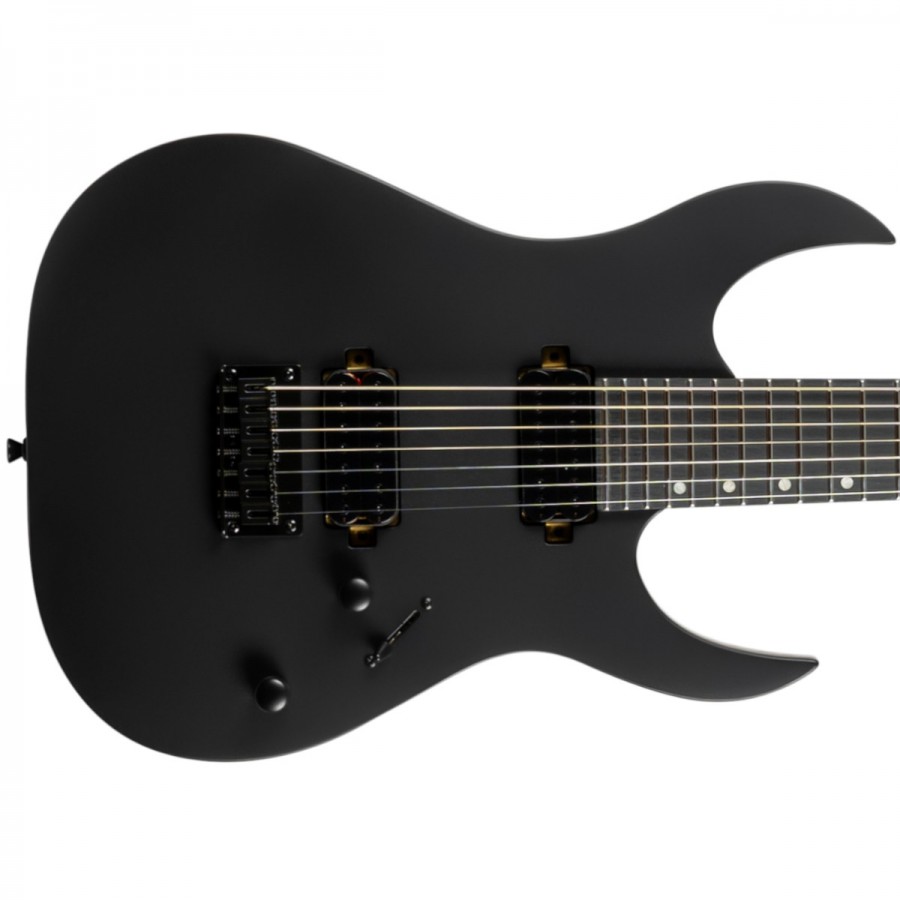 Spira Guitars S-407 MBK Roasted Maple HH 7-String - Satin Black